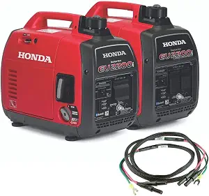 Honda EU2200iTAG 2200W 120V Portable Inverter Generator Bundle with Parallel Cables
