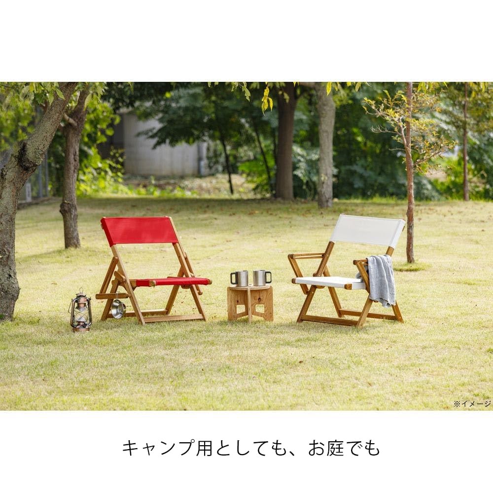 Amazon｜カインズ(CAINZ) アカシア 折り畳みファブリックチェア 4個