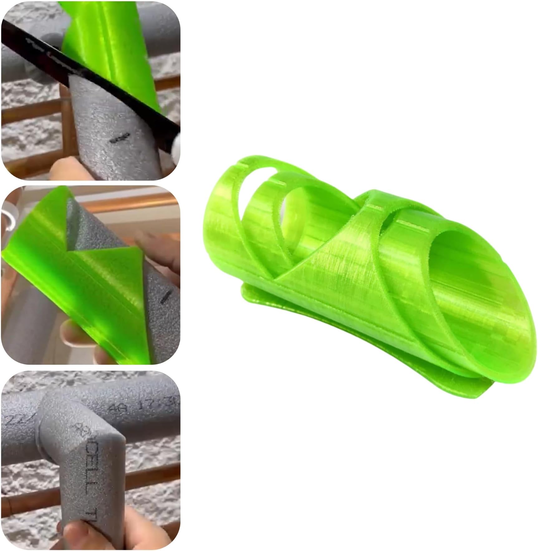 3pcs Foam Pipe Cutter Tool - Three-Tube Insulation Cutting Fixture, Insulation Cutting Fixture in 3 Models, for Pipe Insulation in Homes, Industries and Commercial Places,15mm, 22mm,28mm (Green)