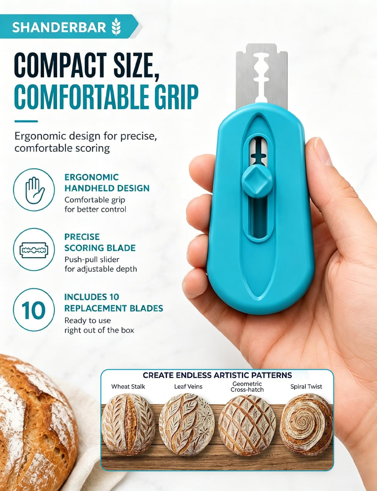 Sourdough Scoring Tool - Magnetic Bread Lame -2 Sourdough Scoring Tool - Magnetic Bread Lame -2