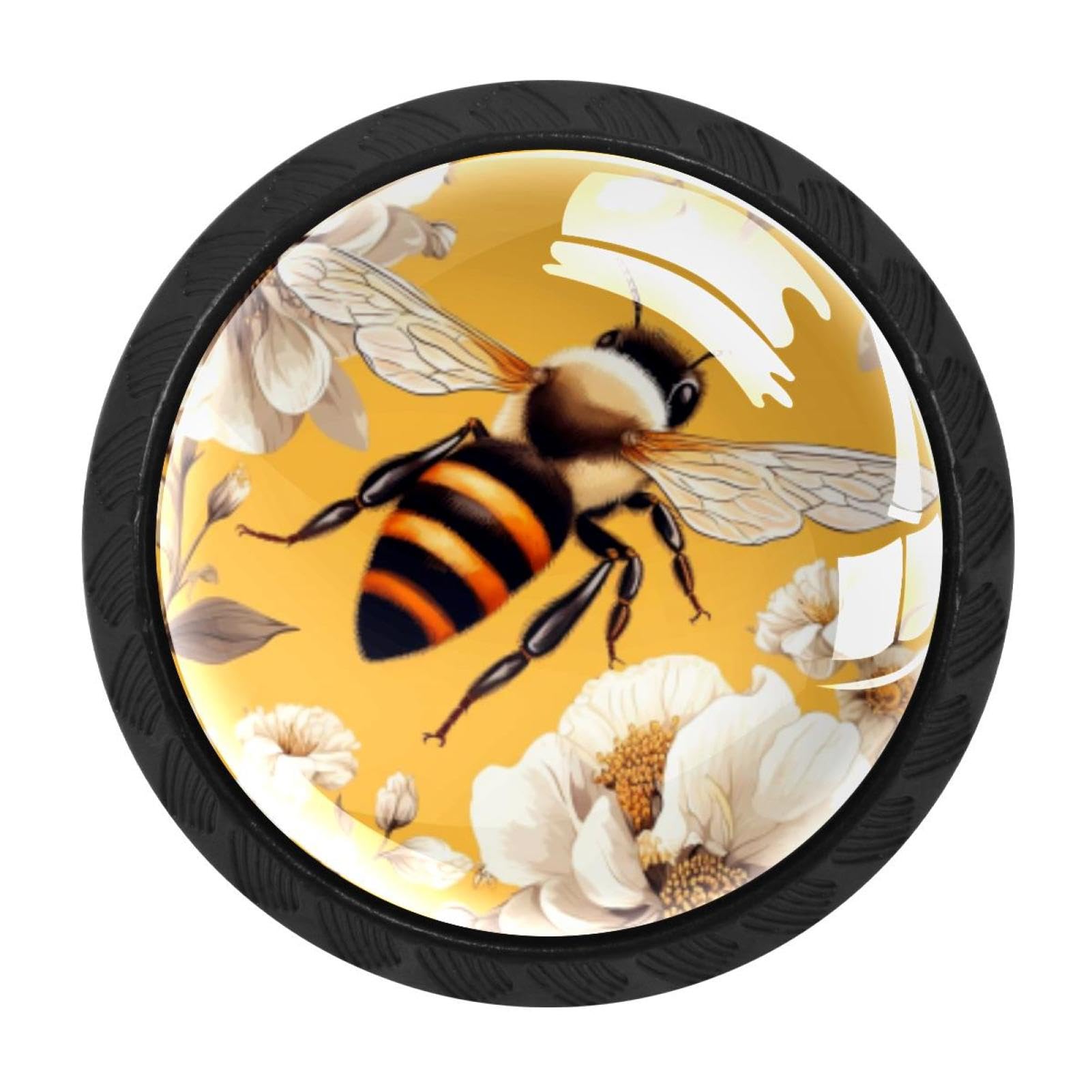 Chenzzzz Multicolored 06 Starry Bee Cabinet Knobs 4 Pieces Drawer Kitchen Cabinets Dresser Cupboard Wardrobe Unique Pulls Handles