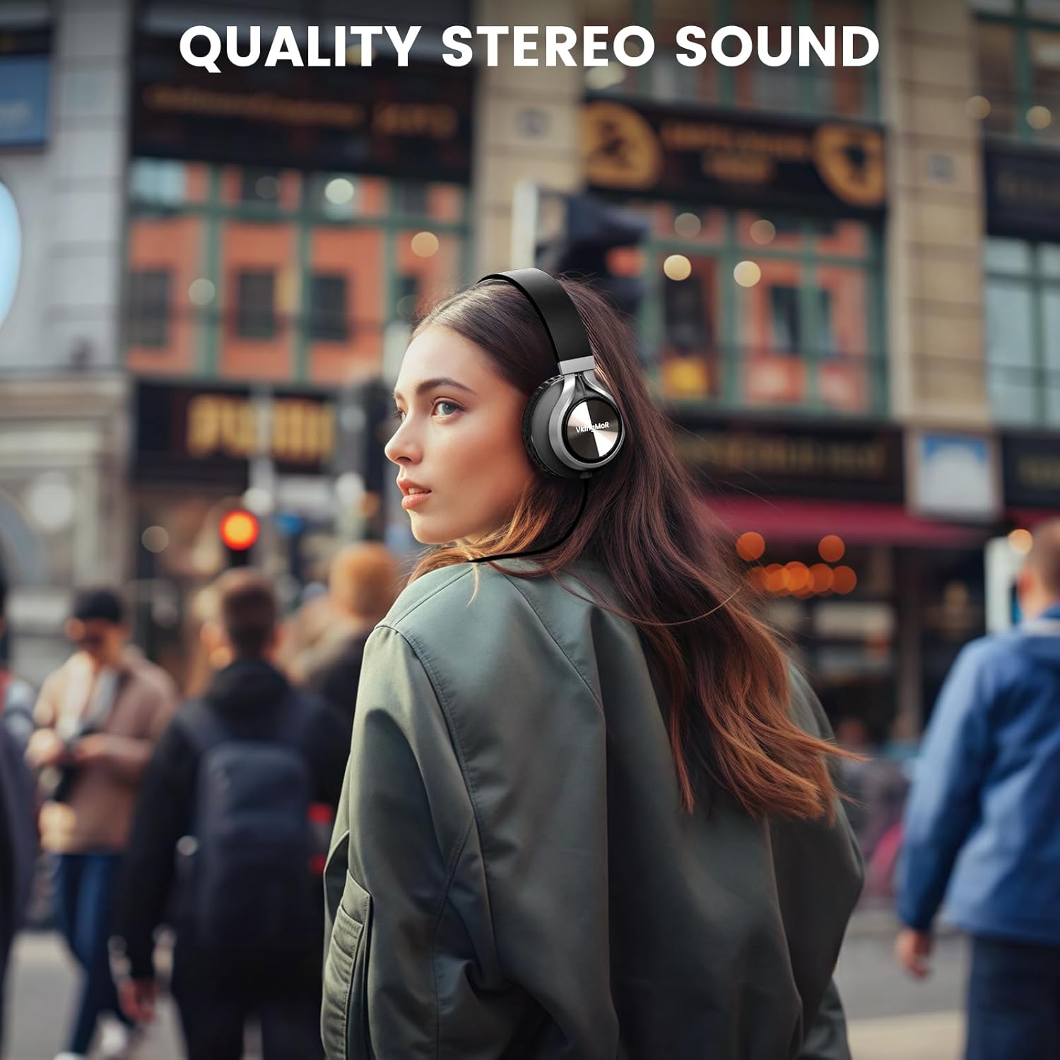 Wired Headphones with Mic, Type C Headphones, Volume Control Type-C Wired Headphone, Plug in Laptop、Phone, Headphone On Ear（Black）