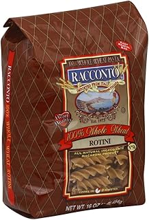 Racconto Whole Wheat Rotini Pasta, 17.6 Ounce (Pack of 6)