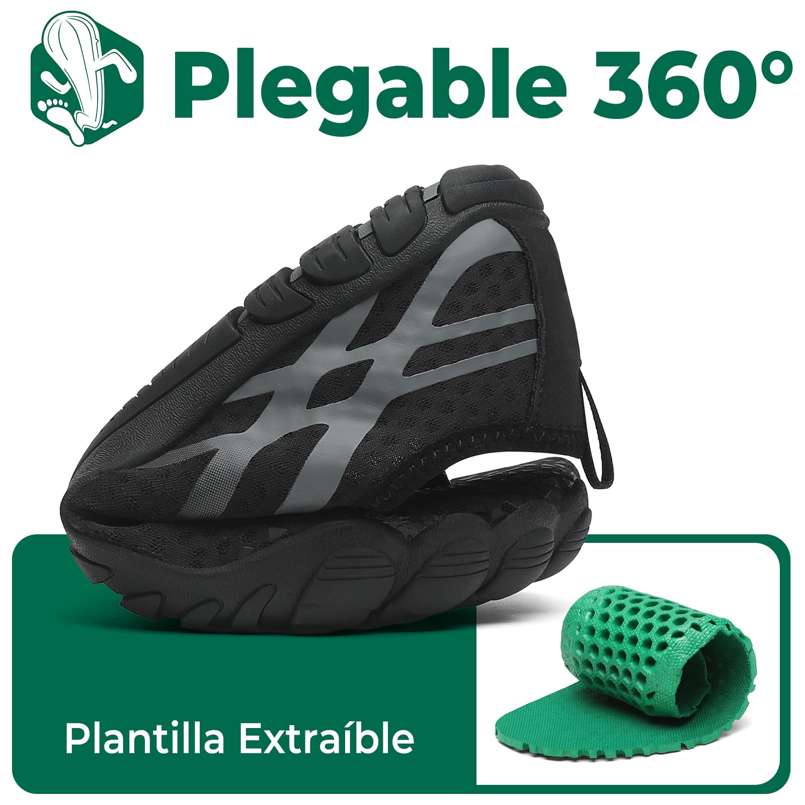 SAGUARO Escarpines Hombre Mujer Secado Rápido Barefoot Zapatillas de Agua Gr.36-48