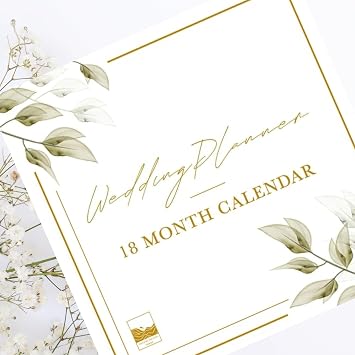 I Do Wedding Planning Calendar 18 Month Undated Wedding Planner Alternative, Bridal Organizer with Stickers & Checklists, Engagement Gift for Bride, Wedding Countdown Calendar