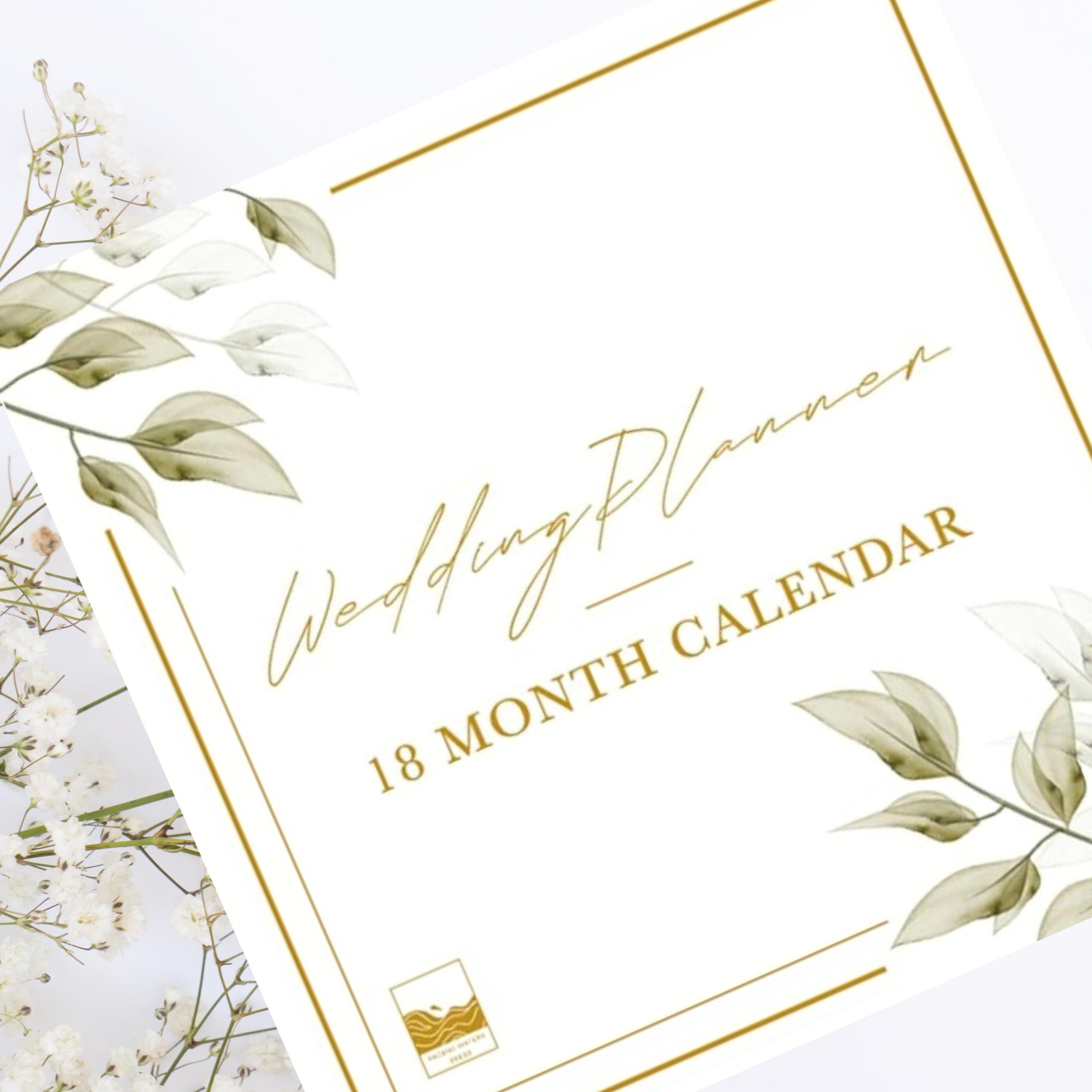 Hochzeitsplaner "I Do", 18 Monate, undatierter Countdown-Organizer mit Zitaten, Aufklebern und monatlichen Trackern, Brautgeschenk Pacific Waters Press