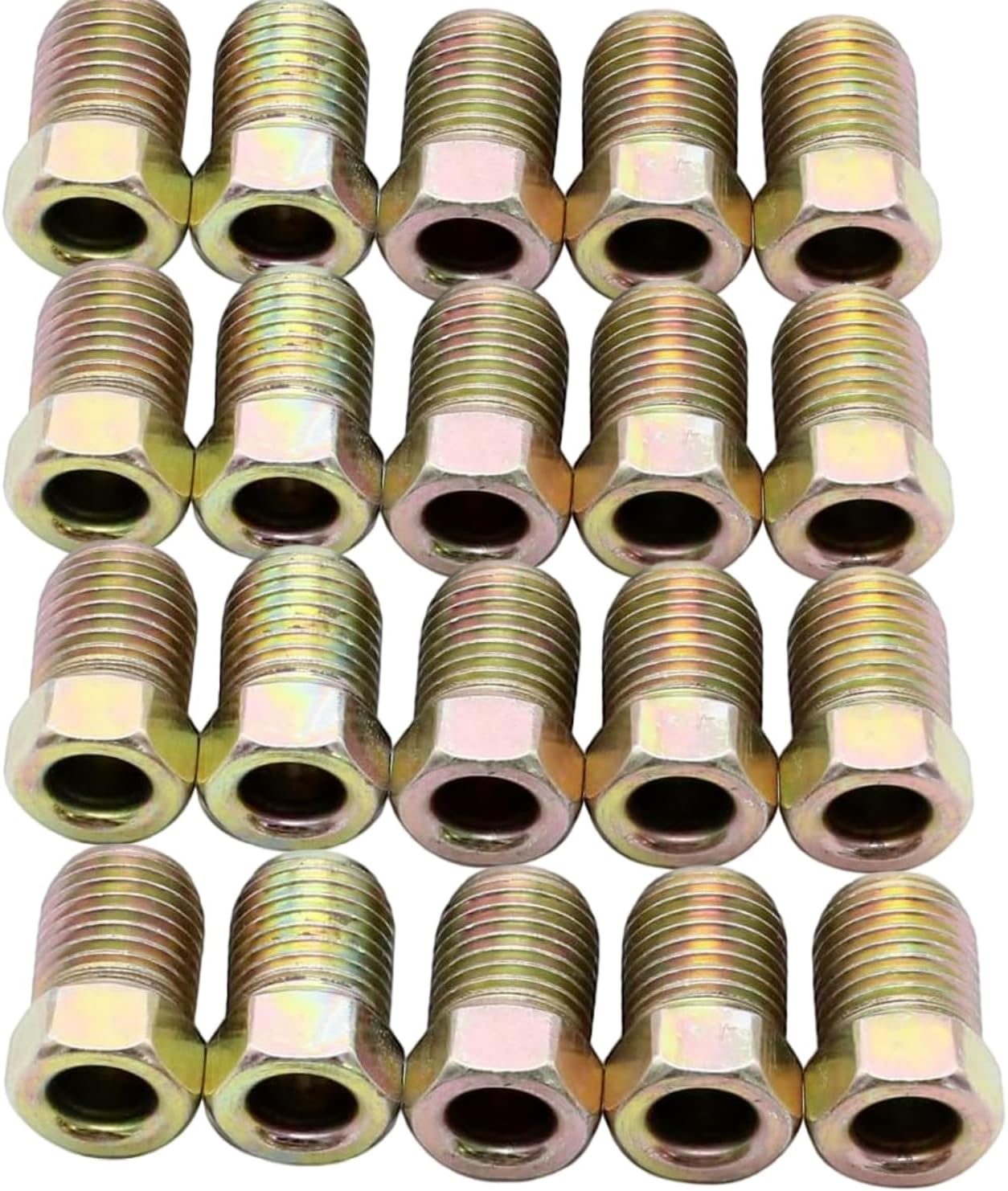 Stainless Brake Line Fitting Kit for 3/16" tube, Inverted Flare Silver (19 Fittings)