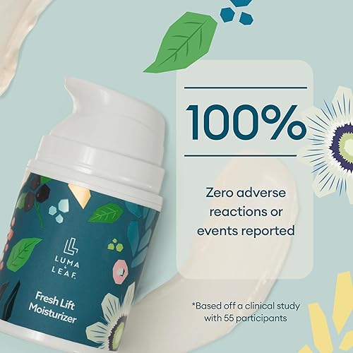 Miniatura 3 de LUMA & LEAF Crema hidratante facial Fresh Lift, 1.7 onzas líquidas, crema facial antienvejecimiento con ácido hialurónico y tetrapéptido, refuerzo