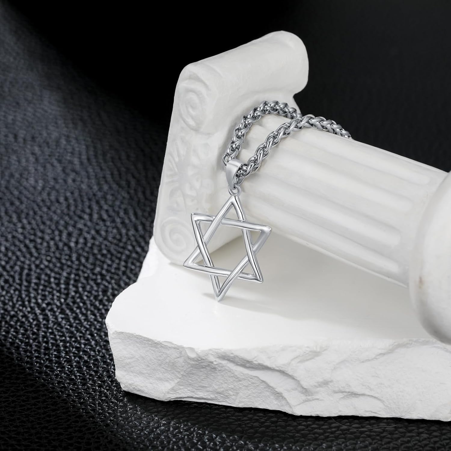Star of David Necklace for Men 925 Sterling Silver Estrella De David Classic Jewish Israeli Pendant Necklace Jewelry Gifts for Men Women - Image 4