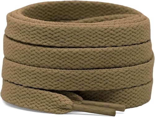 DELELE 2 pares de cordones planos de 516 pulgadas de ancho para tenis de deporte de correr, zapatos y botas de cordones