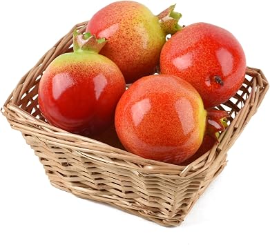 Artificial Pomegranate, Fake Fruit Simulation Lifelike Model Home House Kitchen Party Decoration Desk Ornament Red 6PCS