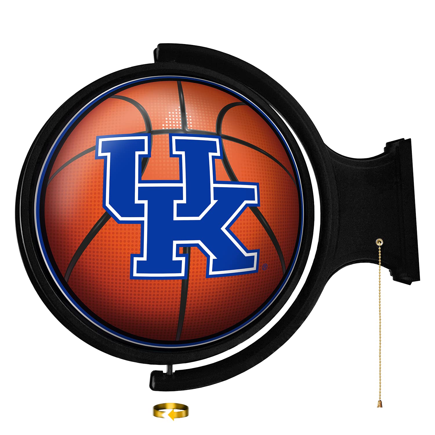The Fan Brands NCAA Kentucky Wildcats: Basketball - Original Round Rotating Lighted Wall Sign - Football, Basketball & Baseball Wall Decor - College Sports Décor for Home, Office, Game Room, Fan Cave & Garage - USA Made