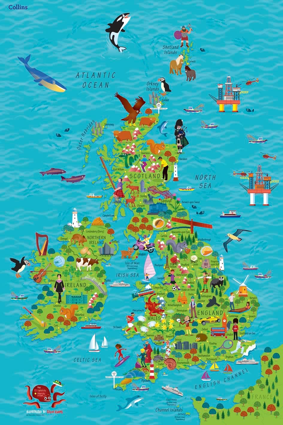 Children’s Wall Map of the United Kingdom and Ireland