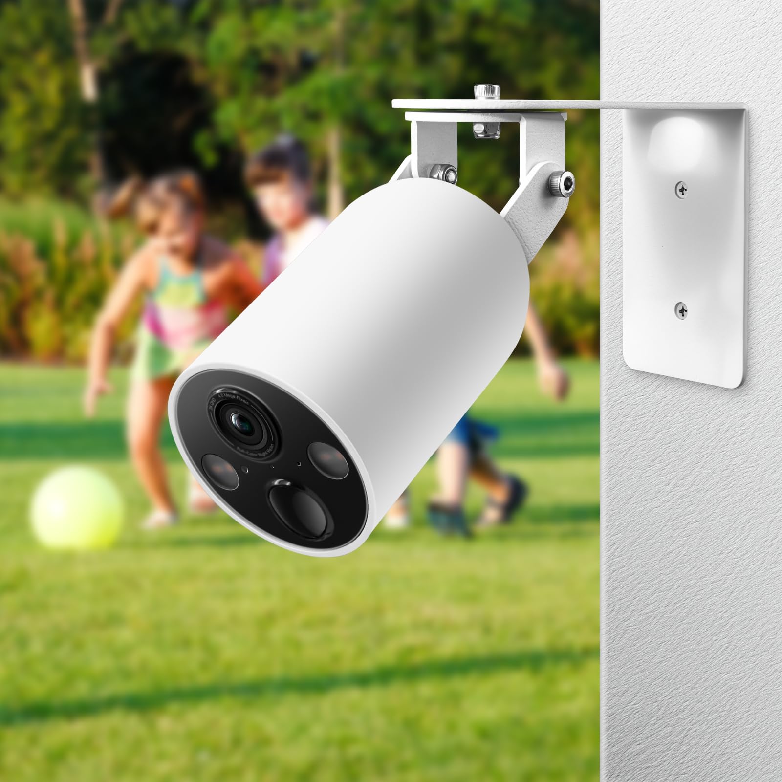 Soporte de pared antirrobo para Tapo MagCam (C425), soporte de cámara de seguridad de metal ajustable de 360°, resistente a la intemperie, anticaídas, fácil instalación, color blanco