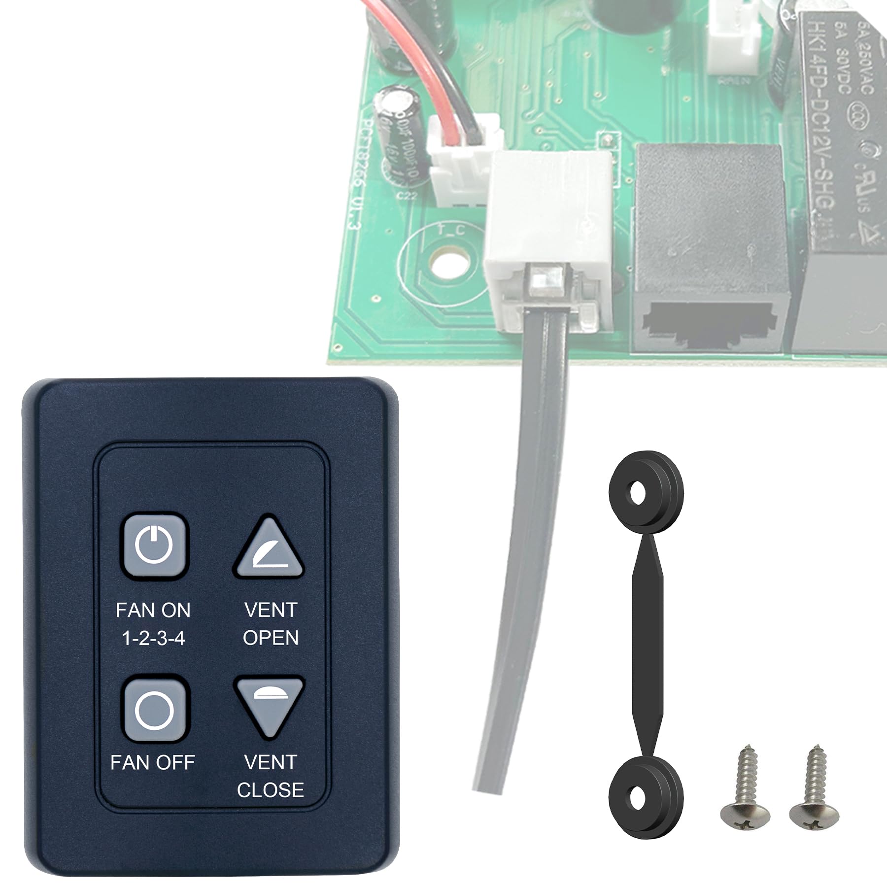 Photo 1 of Replacement Wall Control Panel for MaxxAir MaxxFan Plus Deluxe 4-Speed Roof Vent 00A03540K, 00A03550K, 03540K, 03550K