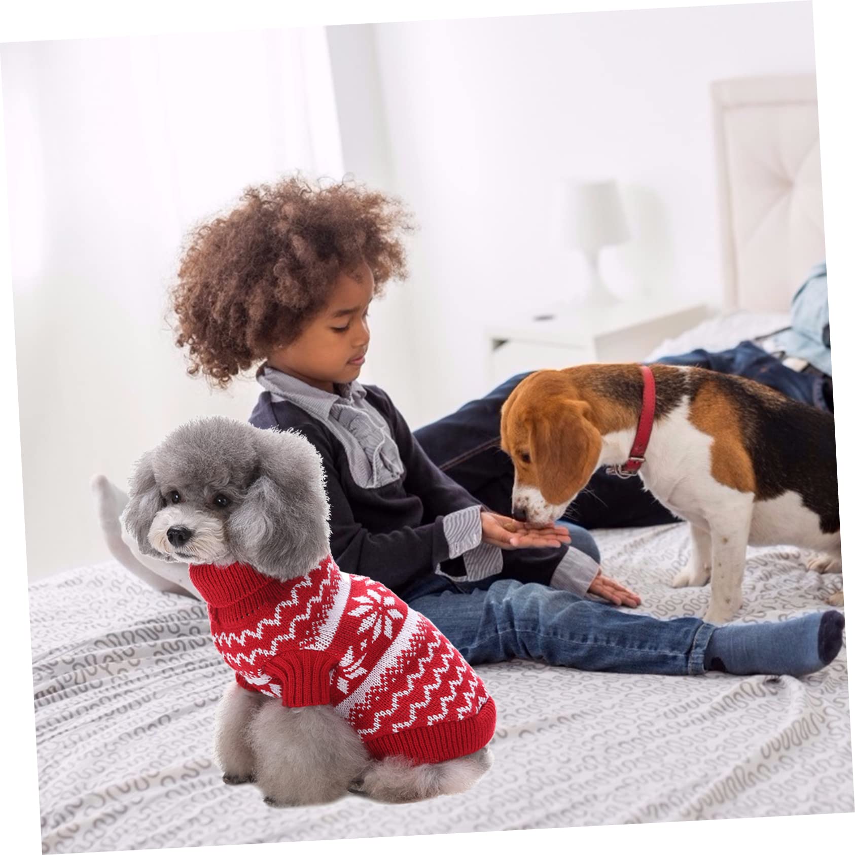 Amosfun 3st Hundepullover Weihnachtshaustier Weihnachtspullover Für Hunde Weihnachtsfeier Katzenkostü Hunde-Weihnachts-Outfit Hundeweihnachtspullover Halloween Winterkleidung