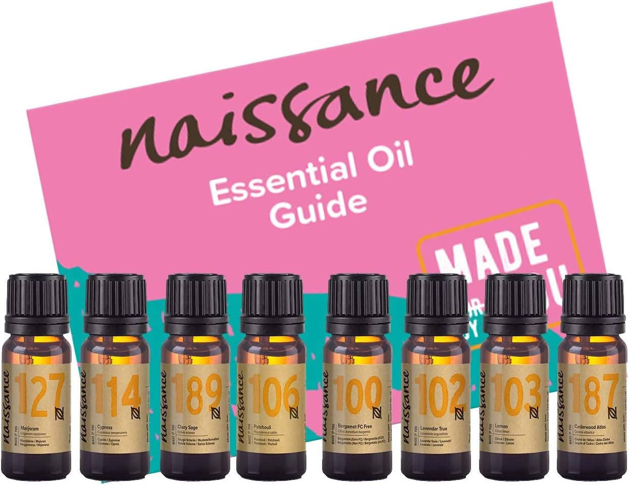 Naissance Top Eight Favourite Balancing and Harmonising Essential Oils Set and Notes Blending Guide
