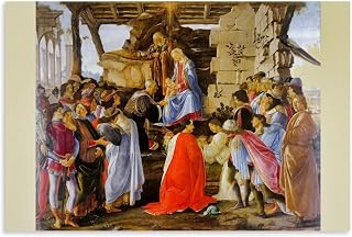 Adoration of The Magi By Sandro Botticelli Giclee Paper Poster Clear Reproduction Artworks Picture Print Wall Art Painting Canvas Gift Decor Homes Decorative 08x12inch(20x30cm)