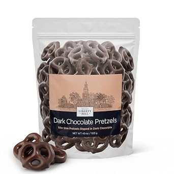 Liberty Bell Real Dark Chocolate Covered Mini Pretzels, 40 Ounce Bag