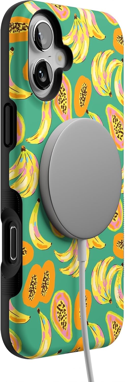 Casely iPhone 16 Case | Papaya Palms | Dippin' Daisy's Tropical Vacation | Bold Protective Design | Compatible with MagSafe