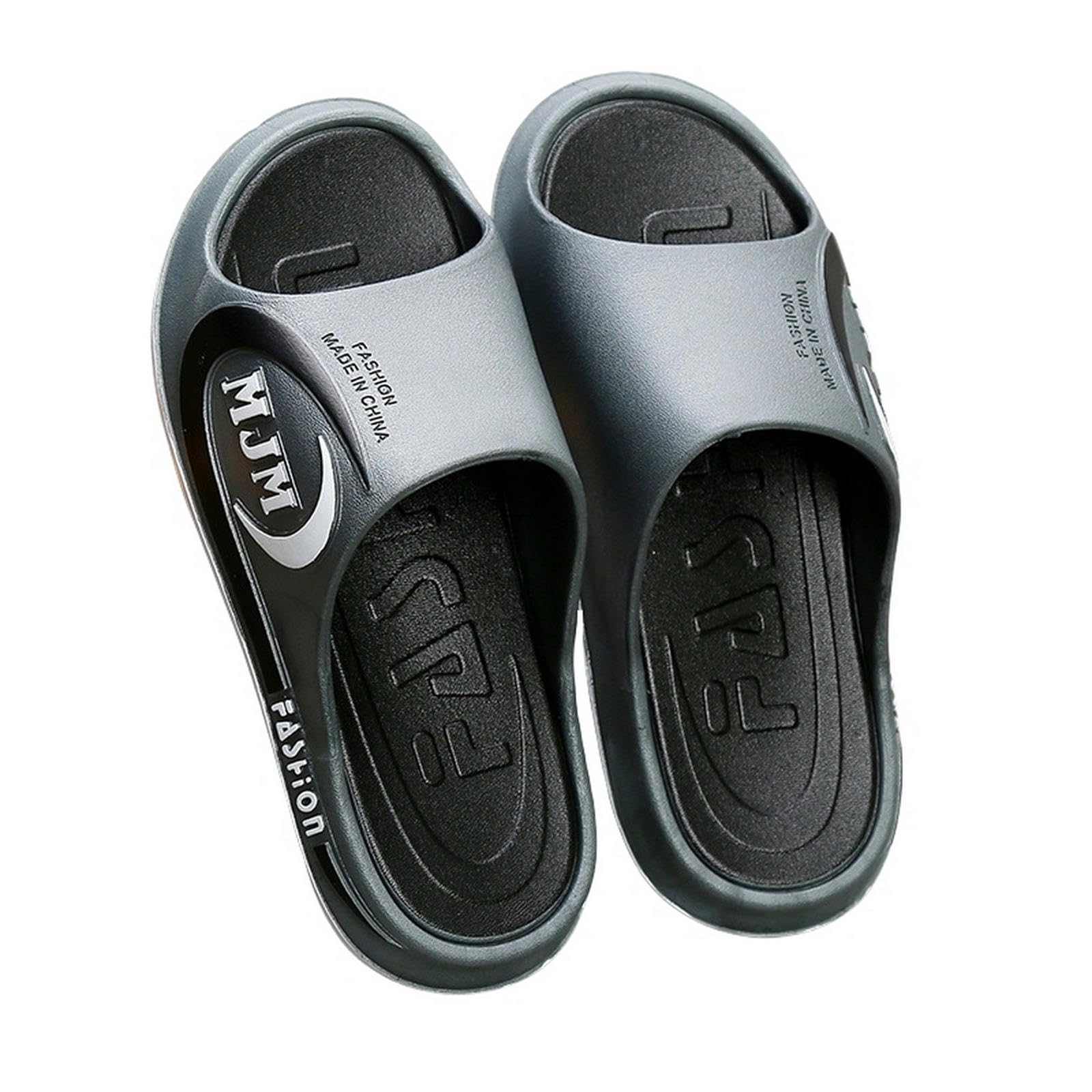 Pantoufles pour hommes extra-grandes taille 44-45 fond épais gris
