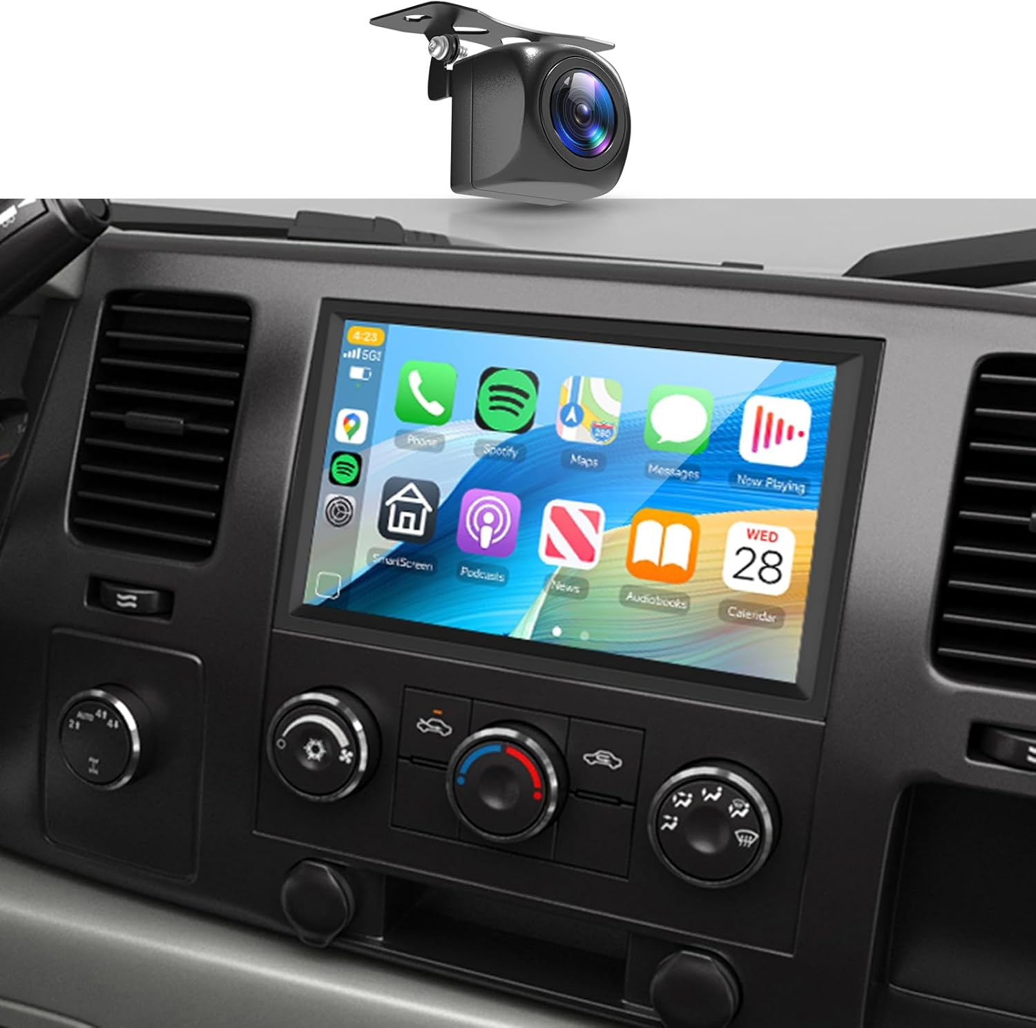 Car Radio for Chevrolet Chevy Silverado Impala Tahoe GMC Sierra Yukon [2+64G],Android Wireless CarPlay Android Auto BT GPS Touch Screen,7” IPS Screen Backup Camera for Chevy Silverado 07-14 Car Stereo