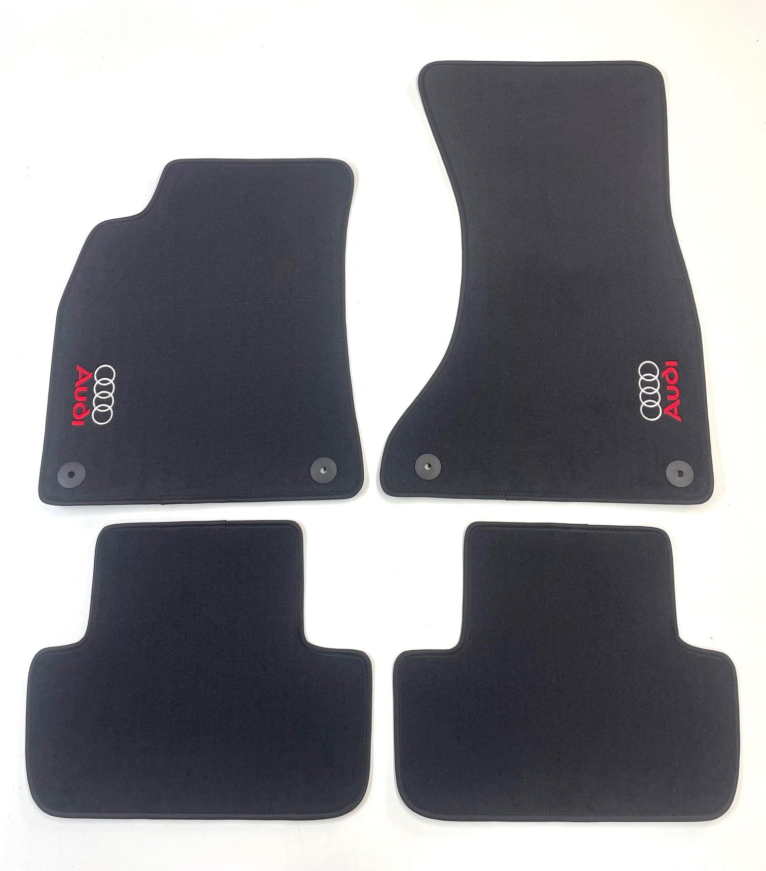 ASC tappetini auto compatibili con Audi A5 SPORTBACK 2007-2015 in velluto grigio scuro formato originale con 2 loghi ricamati