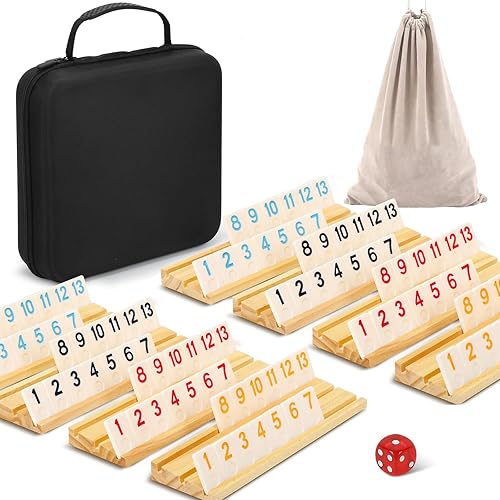 2-8 Players Games Gifts, Rummy Board Game Set, 214 Melamine