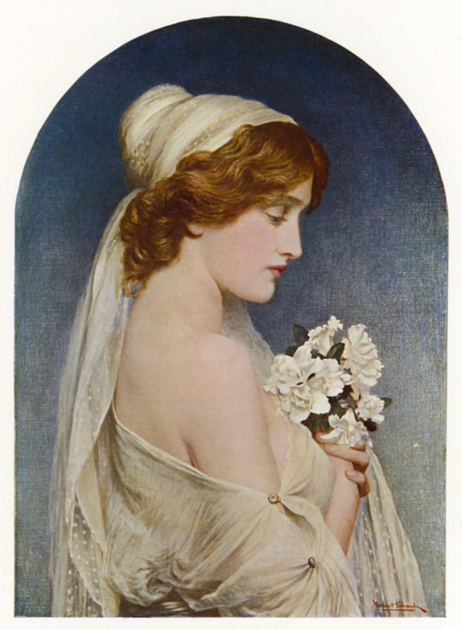 Artxlxxbn No Frame Famous Painting Canvas Artwork Graffiti Print Iphigenia By Herbert Gustave After Schmalz Portrait Canvas Image For Home Decor 60X90cm