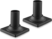 Vista 5 de Adaptador de luz de poste resistente, base de montaje de muelle de aluminio fundido HWH, 3 pulgadas, negro arena, 5HW38PA BK