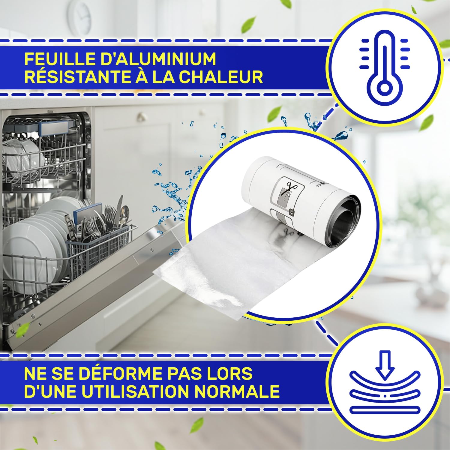 Film Pare-Vapeur Pour Plan De Travail - 695x75 Mm - Protection Anti-Humidité Lave-Vaisselle - 8