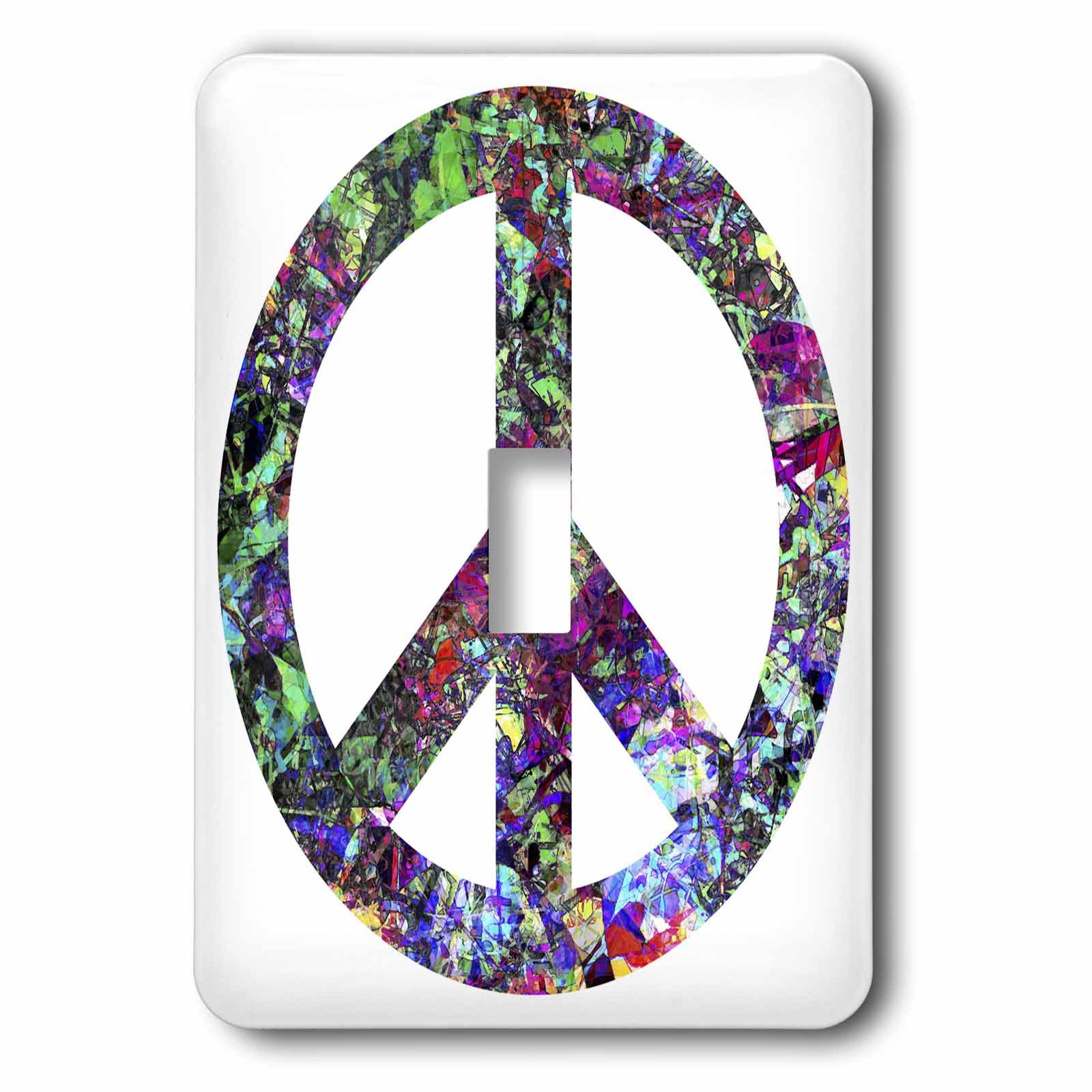 Interrupteur baïonnette peace sign multicolore aux finitions graphiques d'art