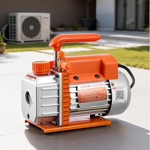 Miniatura 8 de VEVOR Bomba de vacío, 3.5 CFM 14 HP, HVAC Bomba de vacío de paletas rotativas de una sola etapa, para sistemas R134a R22 R410a, motor de 4 polos,