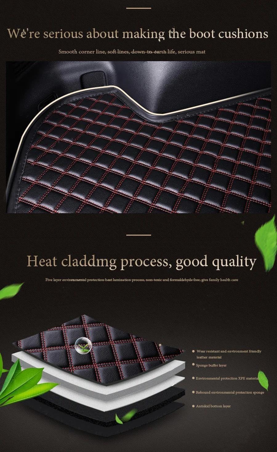 car Boot Liner Protector for Jaguar for E-Pace 2018 Rear Trunk Floor Mat Tray Carpet Mud Car Trunk Mats Car Interior Accessories