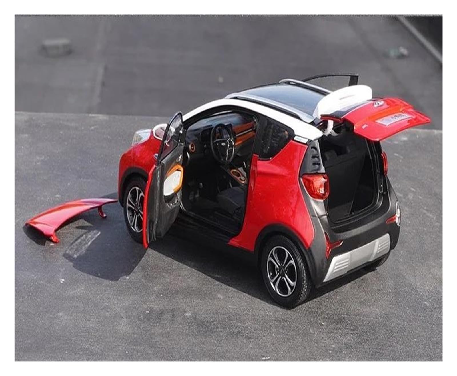 Metallo Scala Replica 1: 18 Per Chery Small Ant EQ1 Modello Di Veicolo Elettrico In Lega Decorazione Per Auto Da Tavolo Intelligente