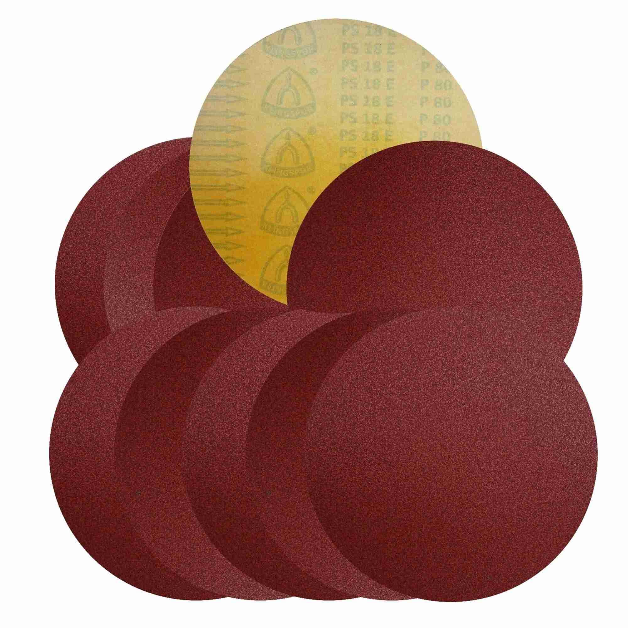 PS 18 E Disques abrasifs auto-adhésifs | Ø 250 mm | non perforés (GLS 0) | 10 pièces | Grain : 80
