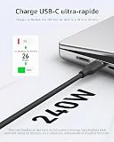 Anker USB C Cable, 240W Type C Flow Cord, Fast Charging for MacBook Pro, iPhone 17/16/15, iPad Pro, Samsung Galaxy,and More (USB 2.0, 6FT, Black) - 4