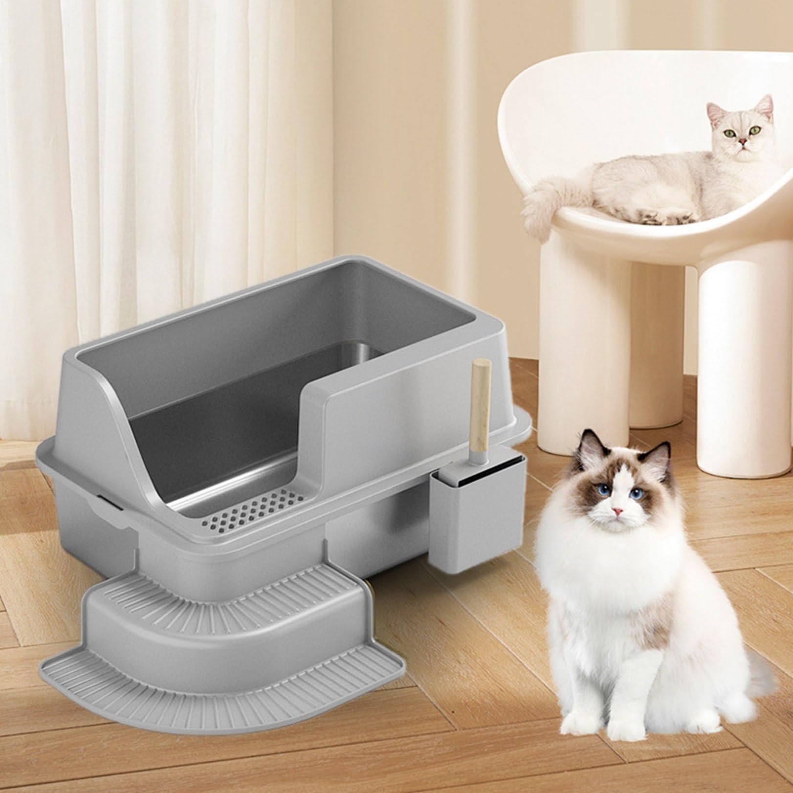 Amazon | 猫のトイレ ペット用トイレ ケージ用猫トイレ ネコトイレ 猫