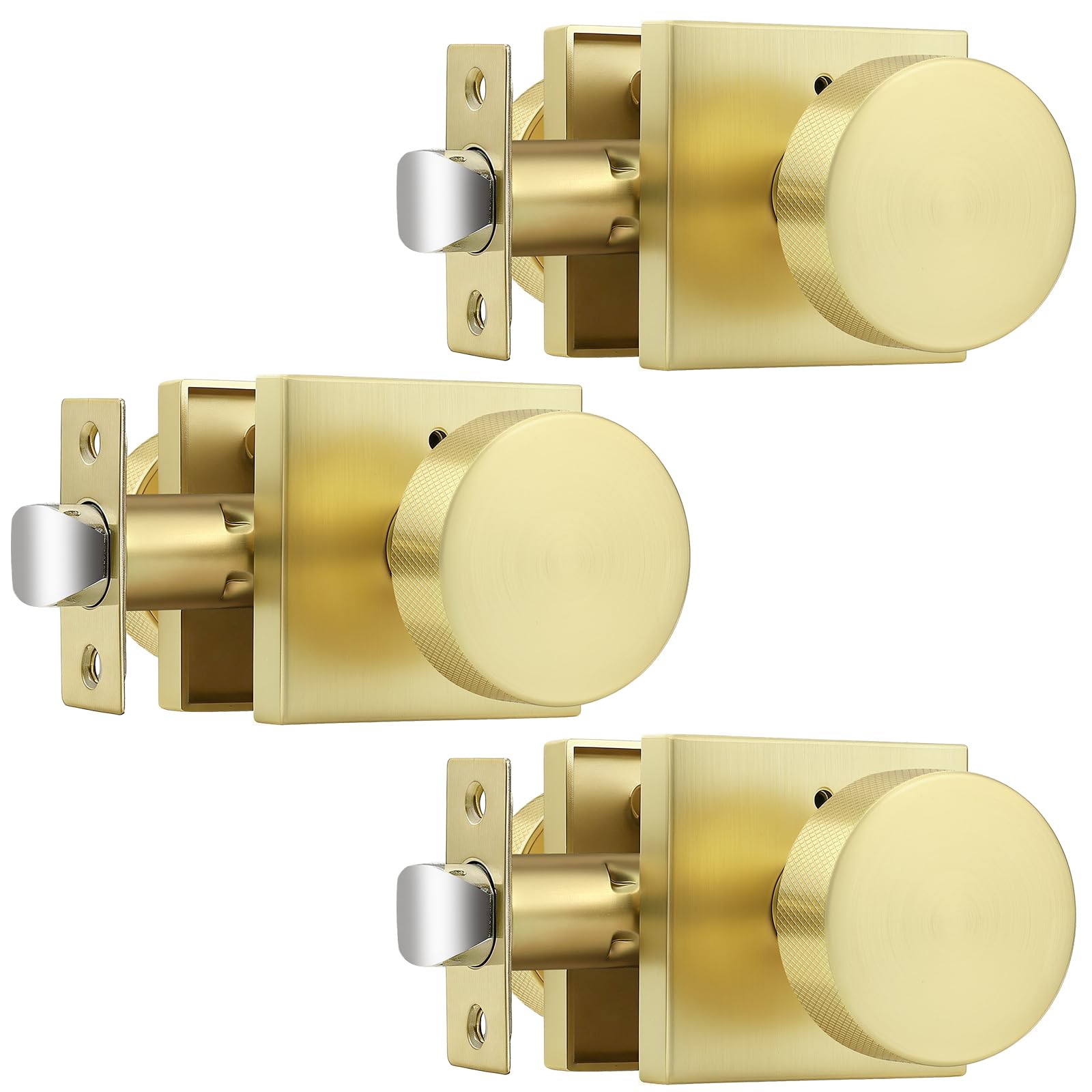Probrico Black Door Knobs - 3 Pack Privacy Knobs -10 Probrico Black Door Knobs - 3 Pack Privacy Knobs -10