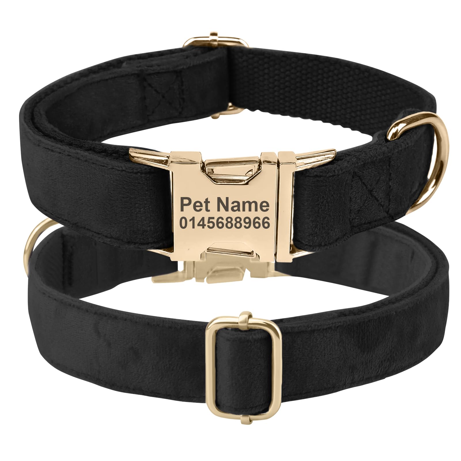 Personalized Dog Collars Custom with Pet Name & Phone for Small Medium Dogs