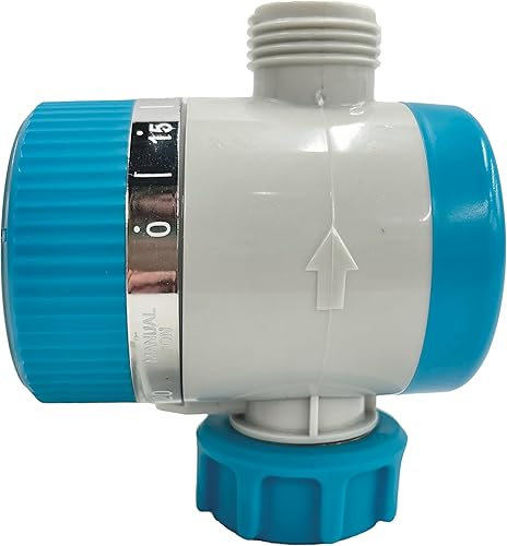 Miniatura 6 de Gilmour Temporizador de agua mecánico de salida única para manguera de jardín, temporizador de riego para rociadores y líneas de goteo, azul