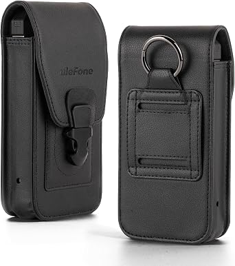 Ulefone Armor 24/Rugking 5 Pro Holster, Multi-Purpose Leather Phone Holster with Belt Clip, Flip Case for Ulefone Armor 24/Rugking 5 Pro, ID Card Holder Pouch
