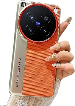 For Vivo X200 Pro Case Camera Protective Matte Frosted Shield Anti-Drop PC Hard Back Cover Bumper Orange, X200 Pro