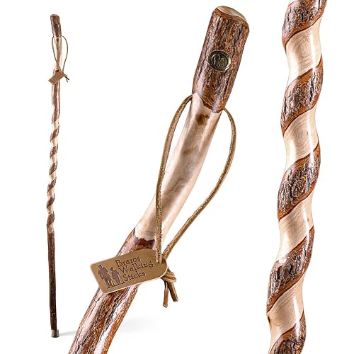 Brazos Rustic Wood Walking Stick, Twisted Sassafras