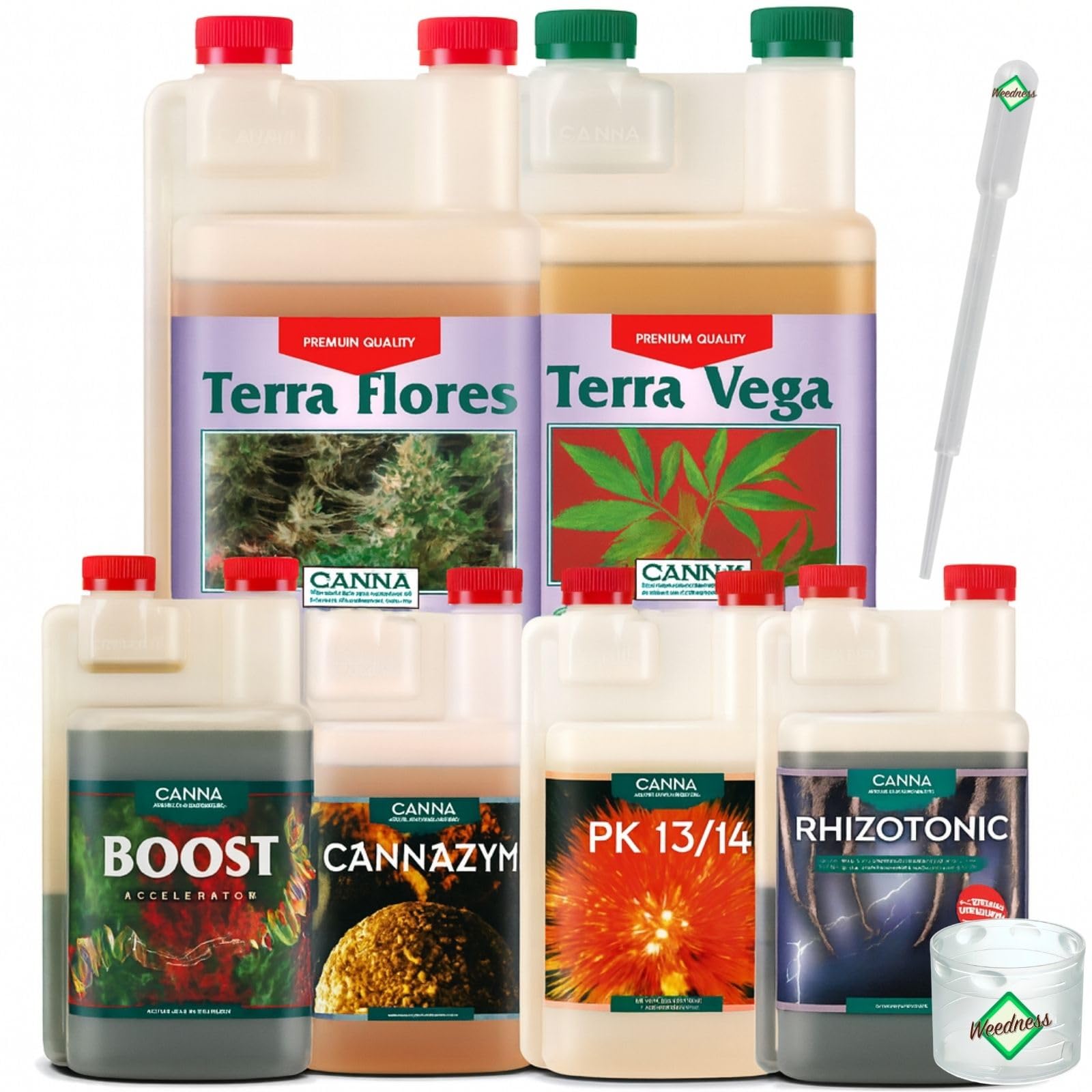 Weedness Canna Dünger Set All-Star Big - Grow Anbau Indoor & Outdoor Tomaten Naturdünger NPK Orchideen Bio Bonsai Organischer