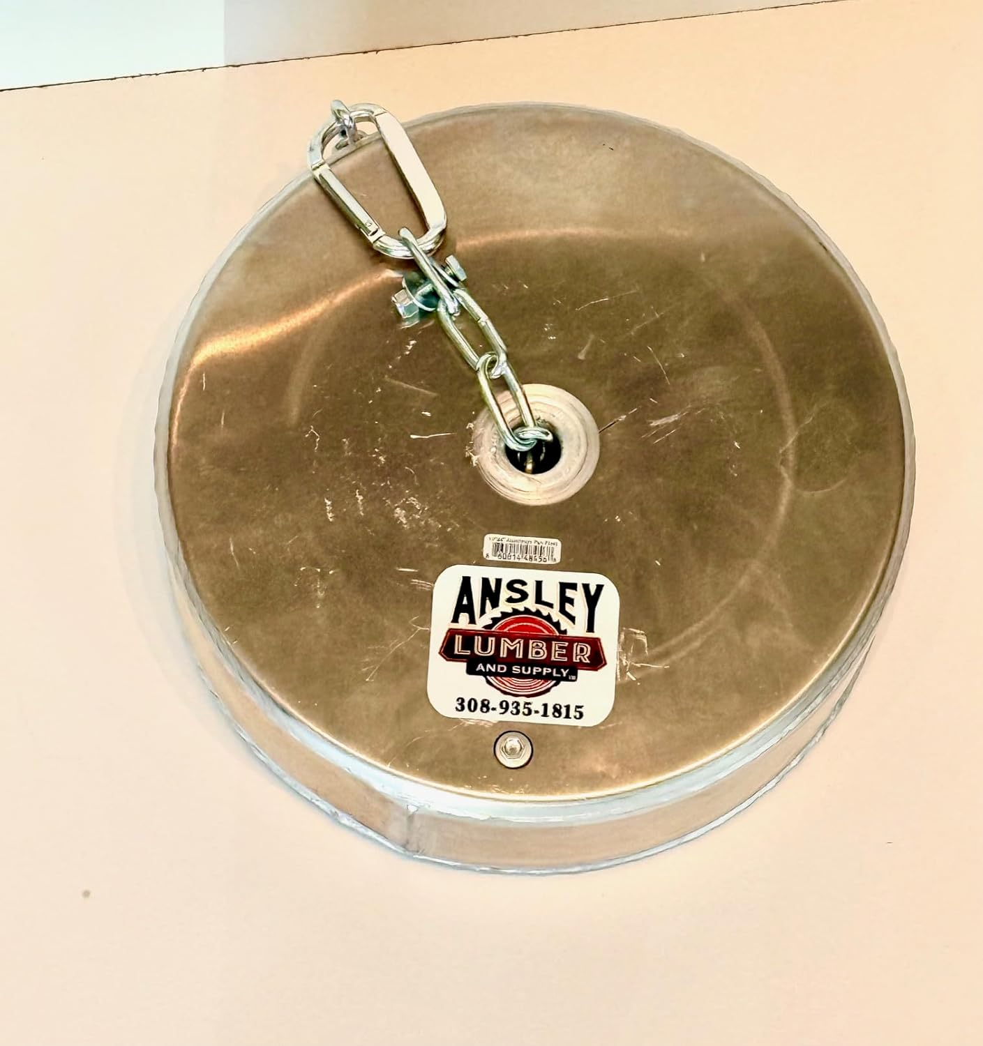 Ansley Lumber and Supply 12" x 4" Aluminum Pan Float w/Zinc Chain for Water Valve