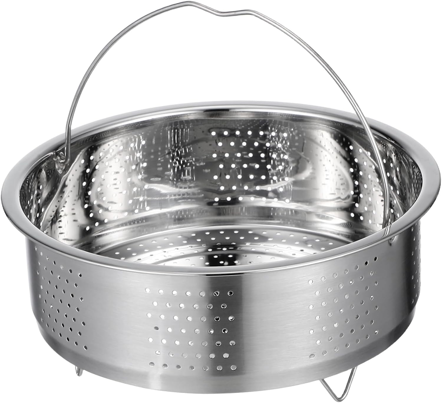 DOITOOL Stainless Steel Steamer Basket for Pot, 8.65inch/22cm Vegetable Steamer Basket Insert Steaming Rack with Handle, Vegetables Fruit Strainers and Colanders for Home Kitchen Cooking
