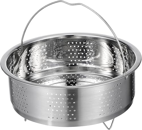DOITOOL Cesta de vapor de acero inoxidable para olla, 8.65 pulgadas/8.7 in, cesta de vapor para verduras, estante para cocinar al vapor con asa,