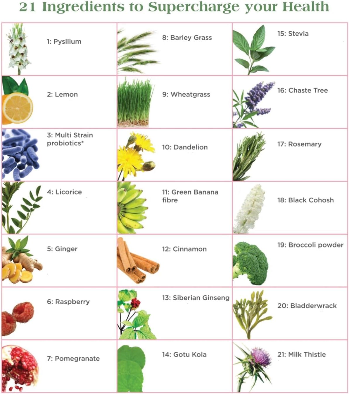 Nutritional Supplement, Herbal Blend with 21 Superfoods for Women’s Wellness and Vitality, with Prebiotics, Probiotics and Antioxidants, 3-Month Supply, 900 g