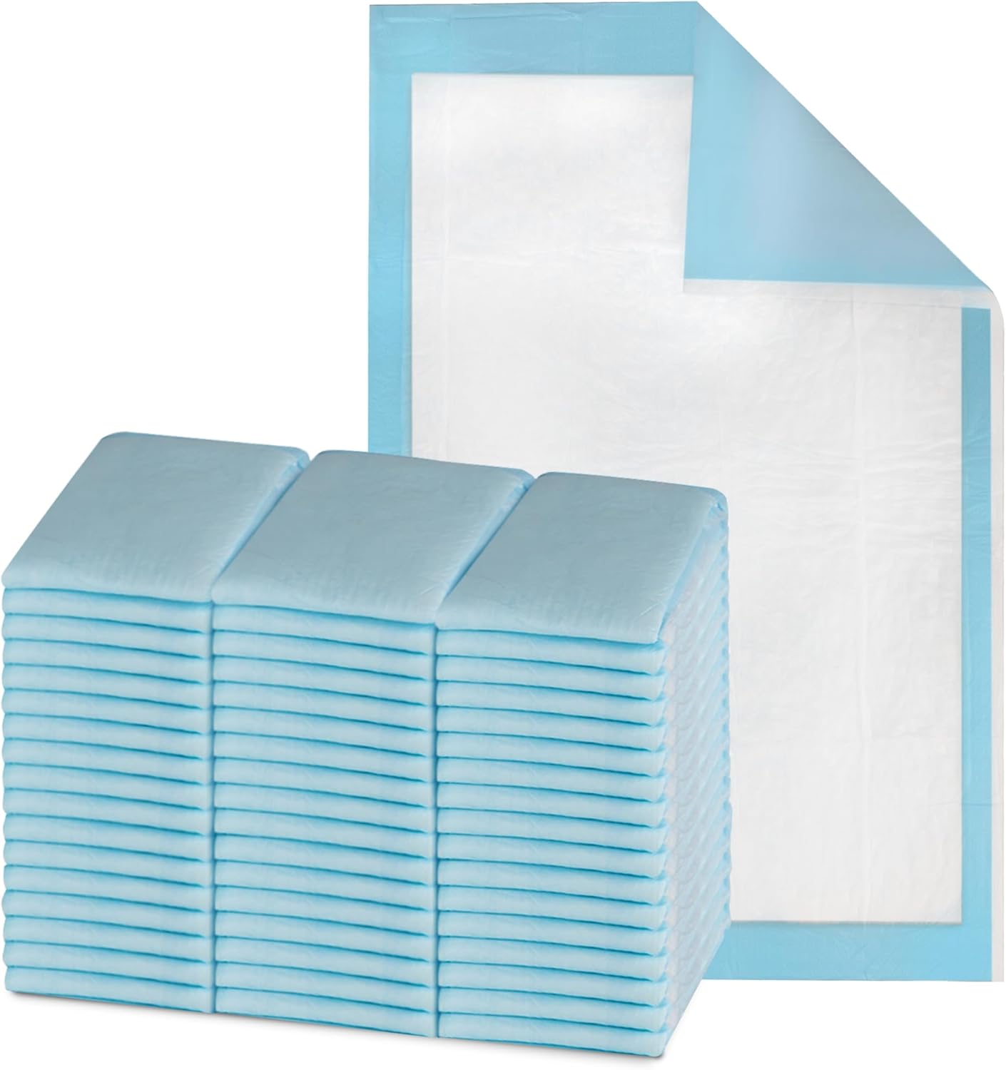 HALYARD Disposable Standard Underpads Incontinence Bed Pads 17”x24” Lt. Blue-Comfortable Chucks Pads Disposable for Adults-Soft Bed Pads for Adult (Case of 300)